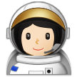 Woman Astronaut Emoji with Light Skin Tone, Samsung style