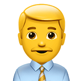 Man Office Worker Emoji, Apple style