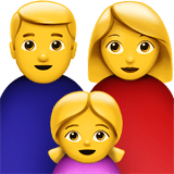 Family: Man, Woman, Girl Emoji, Apple style