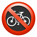 No Bicycles Emoji, Apple style
