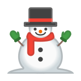 Snowman Without Snow Emoji, Google style