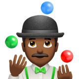 Person Juggling Emoji with Medium-Dark Skin Tone, Apple style