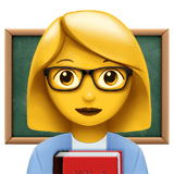 Woman Teacher Emoji, Apple style