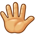 Raised Hand with Fingers Splayed Emoji, Samsung style