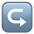 Left Arrow Curving Right Emoji, Apple style