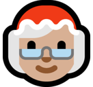 Mrs. Claus Emoji with Medium-Light Skin Tone, Microsoft style