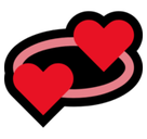 Revolving Hearts Emoji, Microsoft style