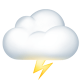 Cloud with Lightning Emoji, Apple style