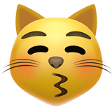 Kissing Cat Face Emoji, Apple style