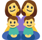 Family: Woman, Woman, Boy, Boy Emoji, Facebook style