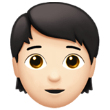 Person Emoji with Light Skin Tone, Apple style