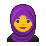 Woman with Headscarf Emoji, Google style