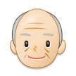 Old Man Emoji with Light Skin Tone, Samsung style