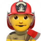 Man Firefighter Emoji, Apple style