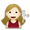 Person Getting Haircut Emoji with Medium-Light Skin Tone, LG style