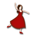 Woman Dancing Emoji with Light Skin Tone, LG style