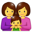 Family: Woman, Woman, Boy Emoji, Samsung style