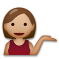 Person Tipping Hand Emoji with Medium Skin Tone, LG style