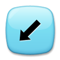 Down-Left Arrow Emoji, LG style