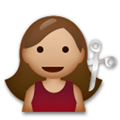 Person Getting Haircut Emoji with Medium Skin Tone, LG style