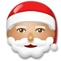 Santa Claus Emoji with Medium Skin Tone, LG style