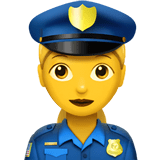 Woman Police Officer Emoji, Apple style