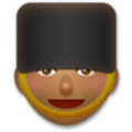 Guard Emoji with Medium-Dark Skin Tone, LG style
