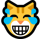 Laughing Cat Emoji, Microsoft style