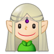 Woman Elf Emoji with Light Skin Tone, Samsung style