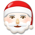 Santa Claus Emoji with Light Skin Tone, LG style