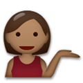 Person Tipping Hand Emoji with Medium-Dark Skin Tone, LG style