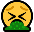 Face Vomiting Emoji, Microsoft style