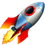 Rocket Emoji, Apple style