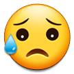 Sad But Relieved Face Emoji, Samsung style