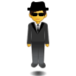 Man in Suit Levitating Emoji, Samsung style
