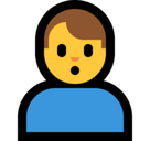 Man Pouting Emoji, Microsoft style