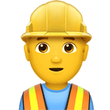 Man Construction Worker Emoji, Apple style