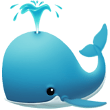 Spouting Whale Emoji, Apple style