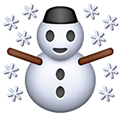 Snowman Emoji, Facebook style