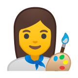 Woman Artist Emoji, Google style