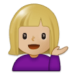Woman Tipping Hand Emoji with Medium-Light Skin Tone, Samsung style