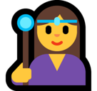 Woman Mage Emoji, Microsoft style