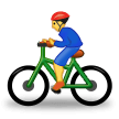 Person Biking Emoji, Samsung style