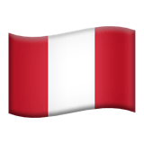 Flag: Peru Emoji, Apple style