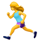 Woman Running Emoji, Apple style