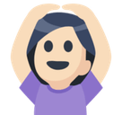 Person Gesturing Ok Emoji with Light Skin Tone, Facebook style