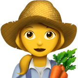 Woman Farmer Emoji, Apple style