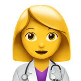 Woman Health Worker Emoji, Apple style