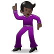Man Dancing Emoji with Dark Skin Tone, Samsung style
