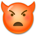 Angry Face with Horns Emoji, LG style